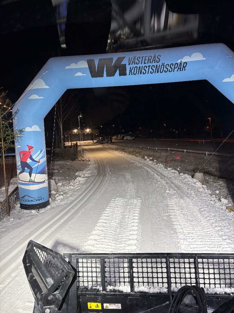 Start av skidspåret vid portalen