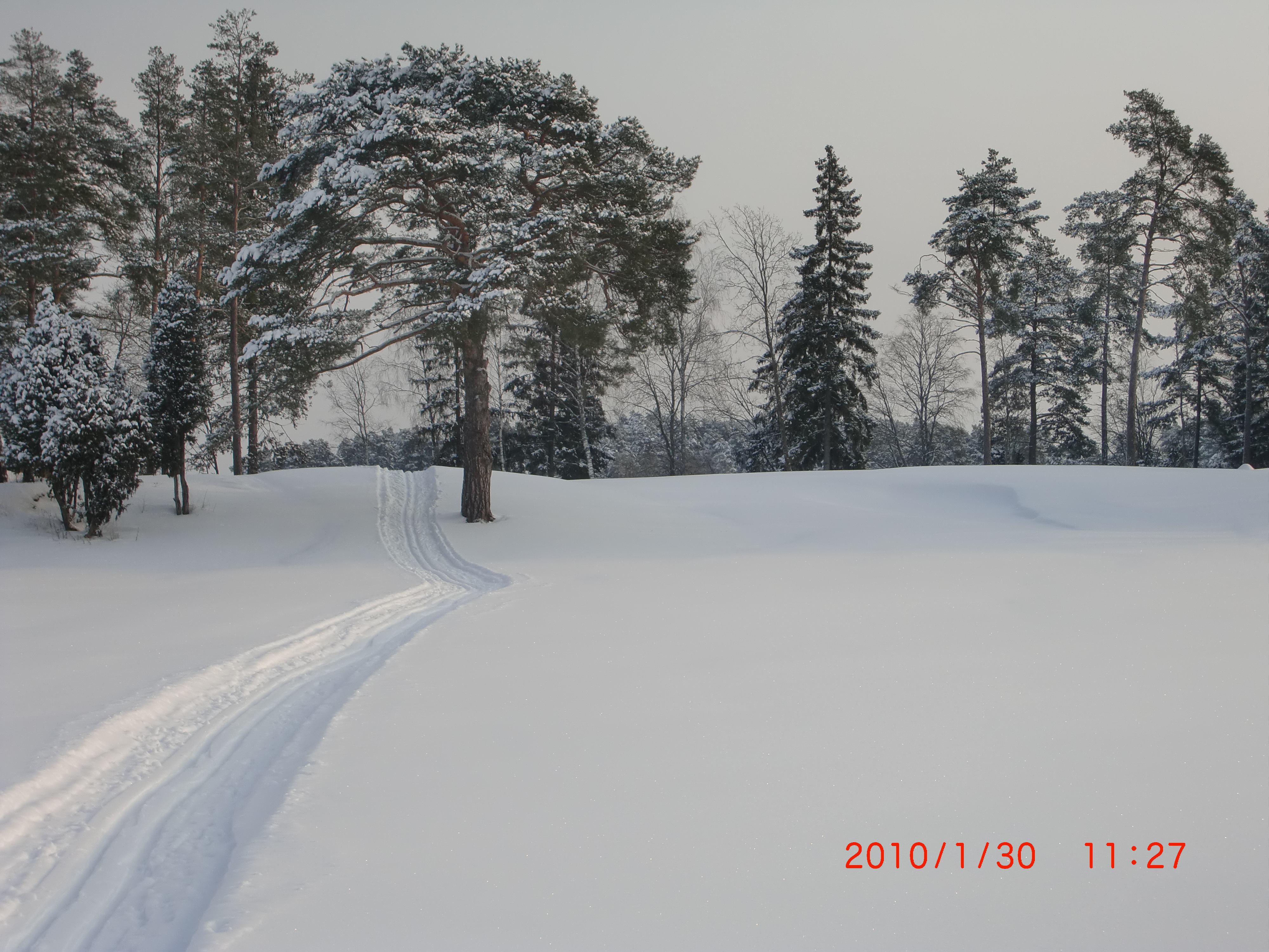 Upp till green hål 8